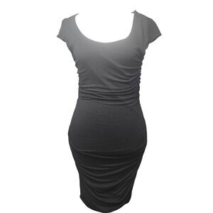 2pk Dresses BodyC Black Bodycon Dress Ruched Side Scoop. Green black leopard  m